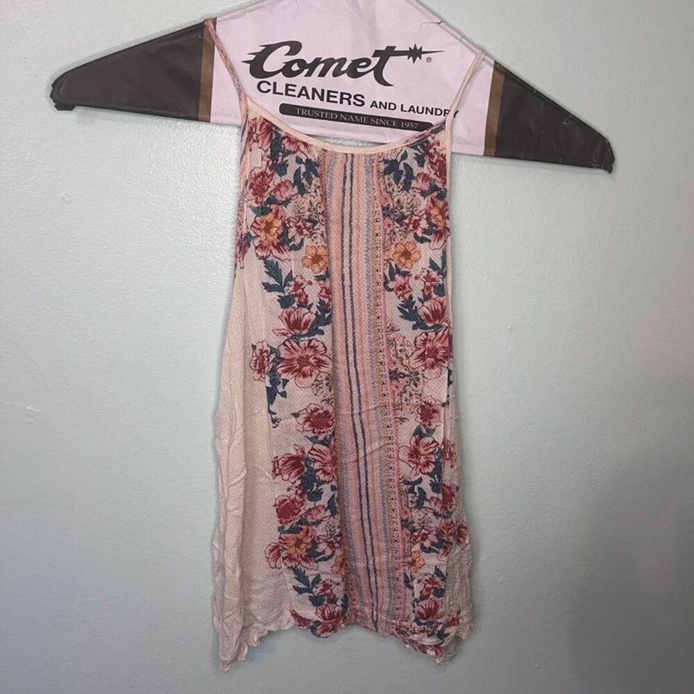 Floral Boho Pink Sleeveless Top